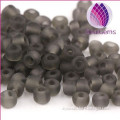 grey color frosted 2mm irregular round glass seed beads